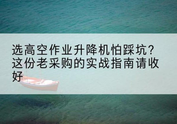 科尔沁左翼后旗高空作业升降机厂家推荐-选高空作业升降机怕踩坑？这份老采购的实战指南请收好